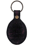 Hand Tooled Leather Key Chain Ring Handcraft Handmade Hilason