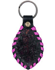 Hand Tooled Leather Key Chain Ring Handcraft Handmade Hilason