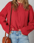 Cable Knit Long Sleeve Sweater