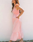 Ashlyn Flutter Sleeve Smocked Bodice Maxi Dress