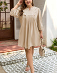 Mila Scallop Detail Mini PLUS Dress