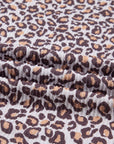Leopard Ribbed Long Sleeve Top and Shorts Set