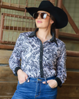 BLACK LACE PERFORMANCE RODEO SHIRT