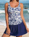 Colorblock Tankini Top and Skort Swim Set