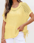 Celine Tied Short Sleeve Sweater