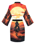 Cowboy Desert Sunset Women's Lounge Kimono Robe