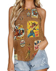 Baha Ranch Vintage Cowgirl Collage Western Tank Top