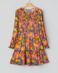 Anna Smocked Ruffled Mini Dress