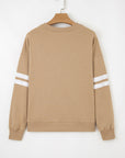Varsity Stripe Drop Shoulder Oversized Sweatshirt