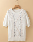 Nova Knit Short Sleeve Sweater