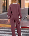 Varsity Stripe Pullover and Drawstring Pant Set