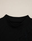 Plus Size Lace Patchwork Cutout Long Sleeve Top