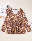 Skye Sleeve Babydoll Blouse Long Sleeve PLUS Top