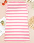 Stripe Cap Sleeve T-Shirt Dress