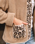 Renaona Print accent Plush Jacket