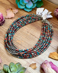 14” Pink sea sediment Choker – Sterling Silver Pearls