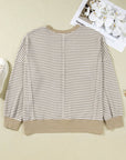 Vanessa Knit Ribbed Trim Long Sleeve PLUS Top