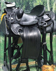 Ranch Roping Saddle In Black Full-Grain Leather With Handcrafted Fit For Everyday