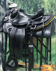 Ranch Roping Saddle In Black Full-Grain Leather With Handcrafted Fit For Everyday