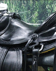 Ranch Roping Saddle In Black Full-Grain Leather With Handcrafted Fit For Everyday