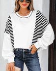 Clare Contrast Stitching Oversize Sweatshirt