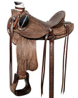 Western Horse Wade Saddle American Leather Ranch Roping Dark Brown
