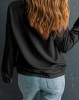 Solid Drop Shoulder Crewneck Pullover Sweatshirt