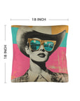 Baha Ranch Retro Pop Western Cool Cowgirl Pillow Case Made in America