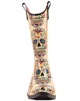 Blazin Roxx Roxy Ladies Sugar Skull Rain Boots Waterproof Snip Toe Cowgirl Heel