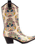 Blazin Roxx Roxy Ladies Sugar Skull Rain Boots Waterproof Snip Toe Cowgirl Heel