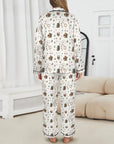 Baha Ranch Boots and Brands Western Christmas Long Satin Pajamas