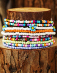 Ashlyn Layered Beaded anklet Set