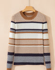 Avery Ribbed Trim Slim Sweater
