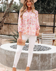 Sienna Floral Tassel Tie Tunic Blouse