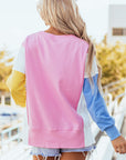 Harper Side Slits Crewneck Sweatshirt