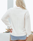 Raina Textured Collared Pullover