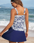 Colorblock Tankini Top and Skort Swim Set
