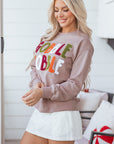 GOBBLE Thanksgiving Raw Hem Sweatshirt