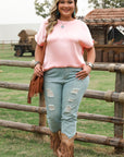 Nyomi Short Batwing Sleeve PLUS Top