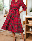 Della Ruffle Hem Long Dress