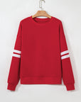 Varsity Stripe Drop Shoulder Oversized Sweatshirt