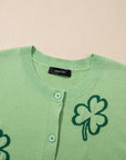 Holiday Jacquard Short Sleeve Cardigan