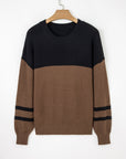 Colorblock Stripe Long Sleeve Sweater