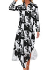 Baha Ranch Black White Cowboy Western Duster Dress