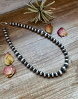 20 1/2 inch graduated 10 to 14 mm Sterling Silver Pearls necklace