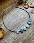Peruvian Opal choker and Sterling Silver Pearls