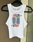 Cowboy Boots Cropped Tank