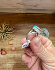 Heart Ring - Size 6 1/2 -Dahlia ring and sterling silver