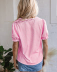 Hadlee Floral Embroidered V Neck Blouse