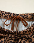 Leopard Contrast Trim Top and Pants Set